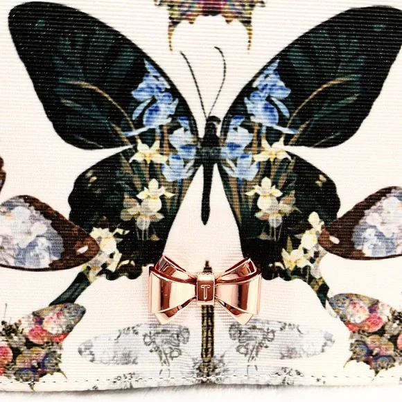 Ted Baker London RARE 2017 Strisa Butterfly Print Clutch NWOT - Picture 4 of 12